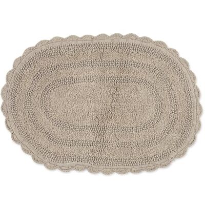 DII Crochet Collection Wende-Badematte, klein, oval, 43 x 61 cm, Stein. DII Crochet Collection Wende-Badematte, klein, oval, 43 x 61 cm, Stein.