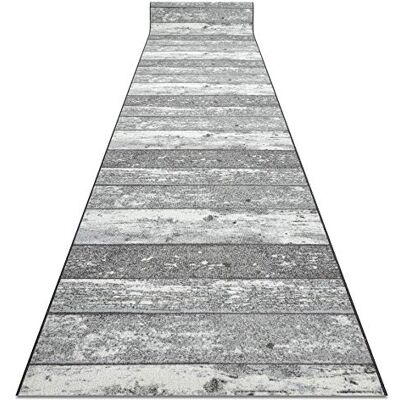 RugsX Antirutsch Teppich Grau Holzplanken 57x240cm RugsX Antirutsch Teppich Grau Holzplanken 57x240cm