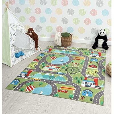 THE CARPET Happy Life Grüner 160x220cm Kinderzimmer Teppich - Teppich THE CARPET Happy Life Grüner 160x220cm Kinderzimmer Teppich - Teppich