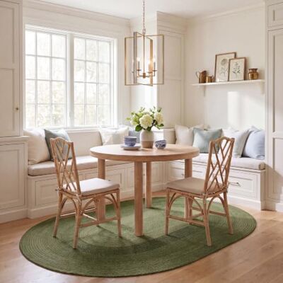 Safavieh Zeitgenössische Teppich für Wohnzimmer, Esszimmer, Schlafzimmer Umkehrbar Braided Collection, Kurzer Flor, Grün, 150 x 243 cm Safavieh Zeitgenössische Teppich für Wohnzimmer, Esszimmer, Schlafzimmer Umkehrbar Braided Collection, Kurzer Flor, Grün, 150 x 243 cm