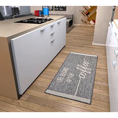 Hanse Home Collection Grauer Cremeteppich - Behang Läufer Hanse Home Collection Grauer Cremeteppich - Behang Läufer