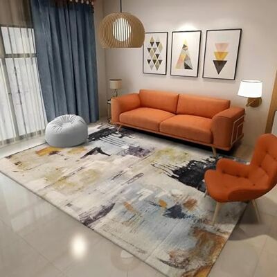 ART Kurzflor Teppich 100x140 cm Abstrakt Chic Tintenspritzer Teppiche Modern Wohnzimmer Weich Marmor Optik für Wohnzimmer Schlafzimmer Esszimmer Flur Teppich Rechteckig Waschmaschinenfest ART Kurzflor Teppich 100x140 cm Abstrakt Chic Tintenspritzer Teppiche Modern Wohnzimmer Weich Marmor Optik für Wohnzimmer Schlafzimmer Esszimmer Flur Teppich Rechteckig Waschmaschinenfest