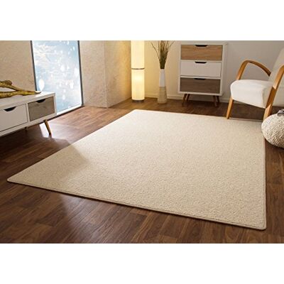 Steffensmeier Designer Teppich Modern Berber Sydney in Creme, Wollsiegel Qualität, Größe: 100x200 cm Steffensmeier Designer Teppich Modern Berber Sydney in Creme, Wollsiegel Qualität, Größe: 100x200 cm