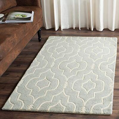 Safavieh Wollteppich - Grau/Elfenbein - 90x150cm - Teppich Safavieh Wollteppich - Grau/Elfenbein - 90x150cm - Teppich