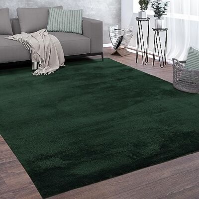 Paco Home Teppich Wohnzimmer Kurzflor Weich rutschfest Modern Einfarbiges Muster grün Petrol, Grösse:120x170 cm Paco Home Teppich Wohnzimmer Kurzflor Weich rutschfest Modern Einfarbiges Muster grün Petrol, Grösse:120x170 cm