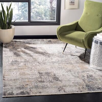 Safavieh Zeitgenössische Teppich für Wohnzimmer, Esszimmer, Schlafzimmer Dream Collection, Kurzer Flor, Grau und Grün, 122 X 183 cm Safavieh Zeitgenössische Teppich für Wohnzimmer, Esszimmer, Schlafzimmer Dream Collection, Kurzer Flor, Grau und Grün, 122 X 183 cm