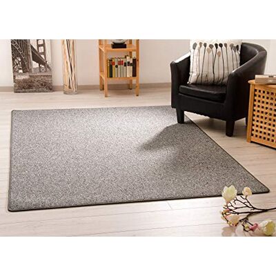 Steffensmeier Teppich Meddon XL Robuste Schlinge für Esszimmer Küche Flur Hobbyraum Büro in Grau, GUT Siegel, Größe: 100x200 cm Steffensmeier Teppich Meddon XL Robuste Schlinge für Esszimmer Küche Flur Hobbyraum Büro in Grau, GUT Siegel, Größe: 100x200 cm