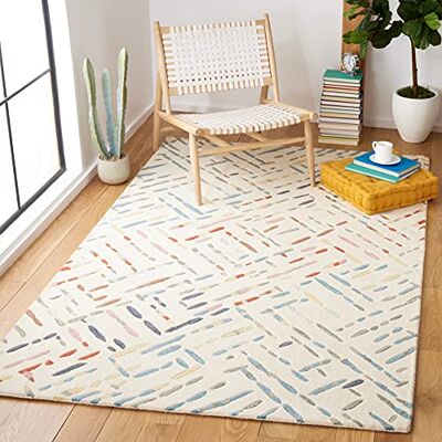 Safavieh Distressed Teppich für Wohnzimmer, Esszimmer, Schlafzimmer Madison Collection, Kurzer Flor, Grau und Gold, 183 X 274 cm Safavieh Distressed Teppich für Wohnzimmer, Esszimmer, Schlafzimmer Madison Collection, Kurzer Flor, Grau und Gold, 183 X 274 cm