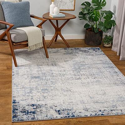 Livabliss Utrecht Wohnzimmer modern – Abstrakt Design in Marmor Optik für Wohnzimmer 160x216 cm, Esszimmer, Schlafzimmer Marmor e groß, weicher Kurzflor in Blau, Grau, Elfenbein Livabliss Utrecht Wohnzimmer modern – Abstrakt Design in Marmor Optik für Wohnzimmer 160x216 cm, Esszimmer, Schlafzimmer Marmor e groß, weicher Kurzflor in Blau, Grau, Elfenbein