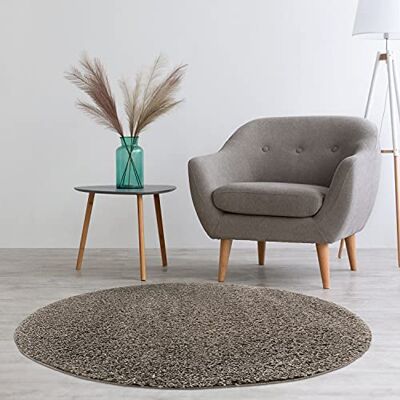 carpet city Hochflor Teppich Wohnzimmer Einfarbig Anthrazit 200x200 cm Rund Shaggyteppich Langflor Uni Schlafzimmerteppich Flauschig Weich Moderne Wohnzimmerteppiche carpet city Hochflor Teppich Wohnzimmer Einfarbig Anthrazit 200x200 cm Rund Shaggyteppich Langflor Uni Schlafzimmerteppich Flauschig Weich Moderne Wohnzimmerteppiche