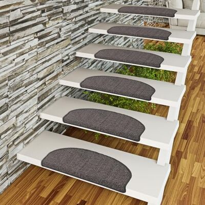 Snapstyle Natur Sisal Stufenmatte Halbrund Einfarbig, Größe/Ausführung/Menge:24x65 cm (halbrund) 1 Stck., Farbe:Stone Mix Snapstyle Natur Sisal Stufenmatte Halbrund Einfarbig, Größe/Ausführung/Menge:24x65 cm (halbrund) 1 Stck., Farbe:Stone Mix