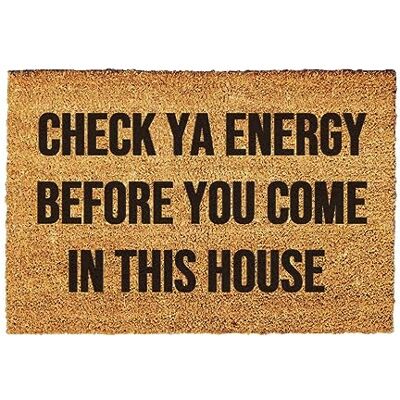 Generic Giftstory Kokosmatte Fußmatte Kokos Check YA Energy für Innen und Außen 80x50 Fussmatte Haustür Willkommen Doormat Mat Lustig Türmatte Geschenk Gift Gadget Generic Giftstory Kokosmatte Fußmatte Kokos Check YA Energy für Innen und Außen 80x50 Fussmatte Haustür Willkommen Doormat Mat Lustig Türmatte Geschenk Gift Gadget