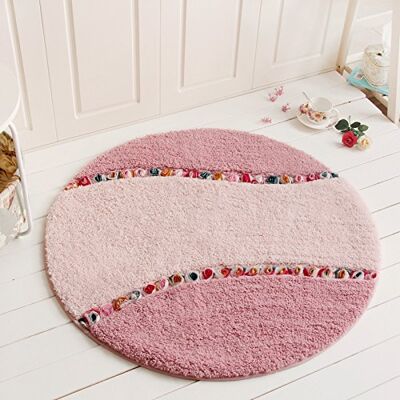 Generic Badematte Rose Geprägte Runde Teppich Schlafzimmer Wohnzimmer Badteppiche Badezimmer Küche rutschfeste Türmatte 70cm Im Durchmesser Rosa Generic Badematte Rose Geprägte Runde Teppich Schlafzimmer Wohnzimmer Badteppiche Badezimmer Küche rutschfeste Türmatte 70cm Im Durchmesser Rosa