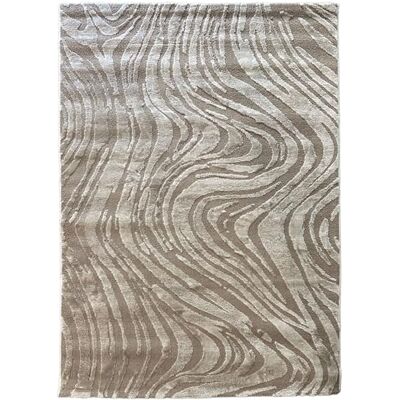 VIMODA Teppich Wohnzimmer Teppich Schlafzimmer 3D Effekt modern Weich kurzflor Wellenmuster Qualitativ,Maße:80x150 cm;Farbe:Taupe VIMODA Teppich Wohnzimmer Teppich Schlafzimmer 3D Effekt modern Weich kurzflor Wellenmuster Qualitativ,Maße:80x150 cm;Farbe:Taupe