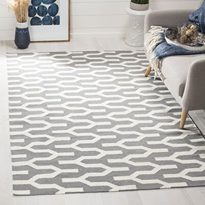 Safavieh - Karina Dhurrie - Silber - 270x180 cm - Teppich Safavieh - Karina Dhurrie - Silber - 270x180 cm - Teppich