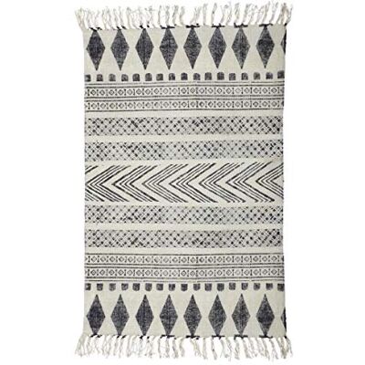 House Doctor Teppich in Grau/Schwarz, 90 x 60 cm, Ad0220 House Doctor Teppich in Grau/Schwarz, 90 x 60 cm, Ad0220
