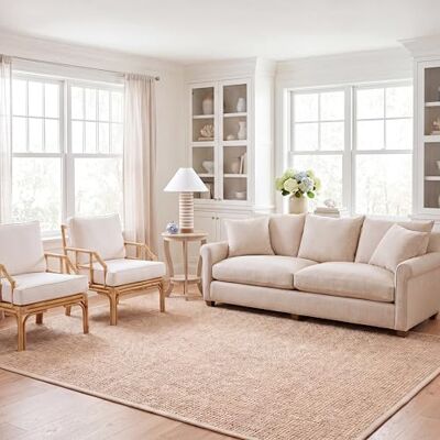 Bryana Beigefarbener Teppich - Natürlicher Stoff, 243 x 304 cm, 305 cm lang Bryana Beigefarbener Teppich - Natürlicher Stoff, 243 x 304 cm, 305 cm lang