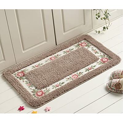 Generic Badematte Pastoral Stil Rosenmatte Badezimmer rutschfeste Saugfähige Teppich Schlafzimmer Wohnzimmer Türmatte 45X75cm Kamel Generic Badematte Pastoral Stil Rosenmatte Badezimmer rutschfeste Saugfähige Teppich Schlafzimmer Wohnzimmer Türmatte 45X75cm Kamel