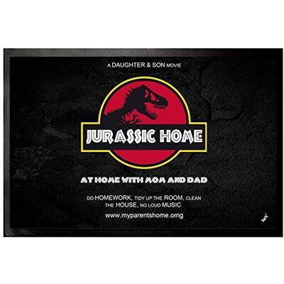 1art1 Spaß Jurassic Home My Parents' House OMG Fußmatte Dekomatte Innenbereich Design Türmatte 60x40 cm 1art1 Spaß Jurassic Home My Parents' House OMG Fußmatte Dekomatte Innenbereich Design Türmatte 60x40 cm