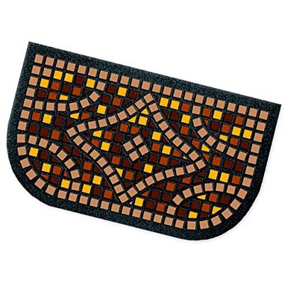Emmevi Fußmatte aus halbmondigem Gummi, rutschfest, 40 x 70 cm, flexibler Teppich, weich, Eingang innen und außen, Modell Semiluna (G) Emmevi Fußmatte aus halbmondigem Gummi, rutschfest, 40 x 70 cm, flexibler Teppich, weich, Eingang innen und außen, Modell Semiluna (G)