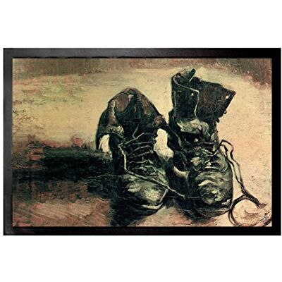1art1 Vincent Van Gogh Stilleben, EIN Paar Schuhe, 1886 Fußmatte Dekomatte Innenbereich Design Türmatte 60x40 cm 1art1 Vincent Van Gogh Stilleben, EIN Paar Schuhe, 1886 Fußmatte Dekomatte Innenbereich Design Türmatte 60x40 cm