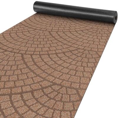ANRO Teppich Läufer Küchenläufer Küchenteppich Läufer Flur Teppich Velours rutschfest waschbar für Flur, Schlafzimmer, Wohnzimmer, Küche Davis Braun 67 x 180cm ANRO Teppich Läufer Küchenläufer Küchenteppich Läufer Flur Teppich Velours rutschfest waschbar für Flur, Schlafzimmer, Wohnzimmer, Küche Davis Braun 67 x 180cm