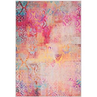 Beliani Teppich rechteckig bunt Modern 140 x 200 cm Kurzflor Isparta Beliani Teppich rechteckig bunt Modern 140 x 200 cm Kurzflor Isparta