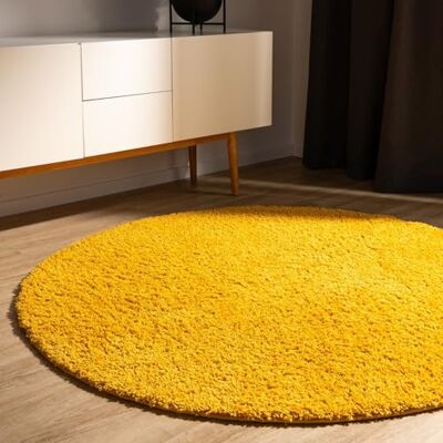 benuta Basic Hochflorteppich Teppich Wohnzimmer Sohari Gelb 80 cm Rund Minimalistischer Look Weich & Waschbar Für Schlafzimmer, Flur oder Esszimmer Geeignet für Fußbodenheizung benuta Basic Hochflorteppich Teppich Wohnzimmer Sohari Gelb 80 cm Rund Minimalistischer Look Weich & Waschbar Für Schlafzimmer, Flur oder Esszimmer Geeignet für Fußbodenheizung