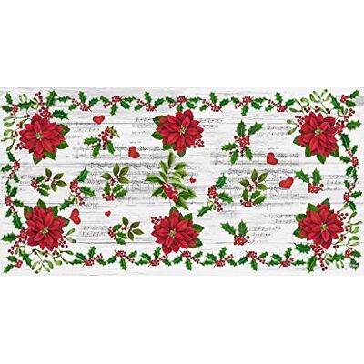 Vilber 52x100 cm Weihnachts-Vinylteppich - Rutschfest, Leicht zu Reinigen Vilber 52x100 cm Weihnachts-Vinylteppich - Rutschfest, Leicht zu Reinigen