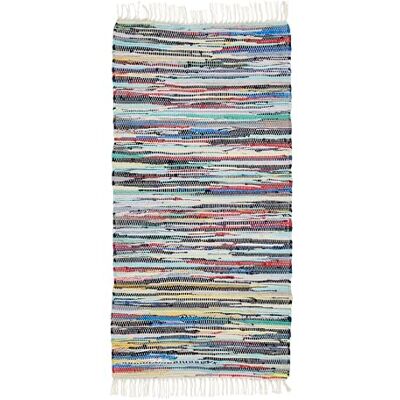 andiamo Fleckerlteppich Multi, Flickenteppich, 100% Baumwolle, 90 x 160 cm handgewebt aus Baumwollresten, nur Handwäsche (max. 30 °C), Teppich, Läufer für Wohnzimmer, Flur & Küche andiamo Fleckerlteppich Multi, Flickenteppich, 100% Baumwolle, 90 x 160 cm handgewebt aus Baumwollresten, nur Handwäsche (max. 30 °C), Teppich, Läufer für Wohnzimmer, Flur & Küche