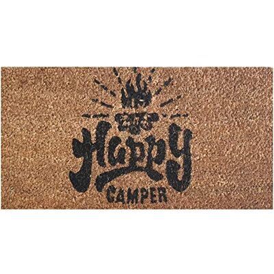 Bestlivings Fußmatte Kokos 25x50cm im Design: Happy Camper Schmutzfangmatte für Innen- und Außenbereich, Fussmatte schmal PVC Unterseite Bestlivings Fußmatte Kokos 25x50cm im Design: Happy Camper Schmutzfangmatte für Innen- und Außenbereich, Fussmatte schmal PVC Unterseite