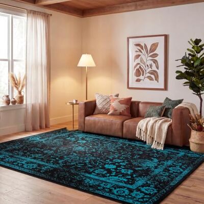 Safavieh - 245x305cm - Schwarz/Türkis - 245x305cm - Rug Safavieh - 245x305cm - Schwarz/Türkis - 245x305cm - Rug