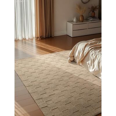 Villeroy & Boch Wollteppich Scala Natur Wohnzimmerteppich Handgewebt & Natürlich Wolle 3D Effekt Kariert Hoch-Tief-Effekt für Wohnzimmer, Schlafzimmer, Esszimmer, Flur Karamell, 160x230cm Villeroy & Boch Wollteppich Scala Natur Wohnzimmerteppich Handgewebt & Natürlich Wolle 3D Effekt Kariert Hoch-Tief-Effekt für Wohnzimmer, Schlafzimmer, Esszimmer, Flur Karamell, 160x230cm