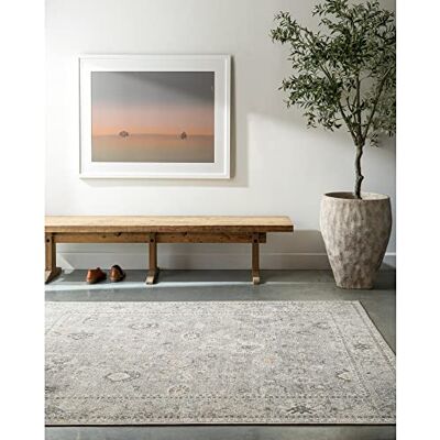 Livabliss x Becki Owens Davina Vintage Design – Wohnzimmer- & Schlafzimmerteppiche 200x275 cm, Flur, Skandi Chic im Boho Stil, Traditionelles Muster, Pflegeleichter Flor, Groß, Grau & Braun Livabliss x Becki Owens Davina Vintage Design – Wohnzimmer- & Schlafzimmerteppiche 200x275 cm, Flur, Skandi Chic im Boho Stil, Traditionelles Muster, Pflegeleichter Flor, Groß, Grau & Braun