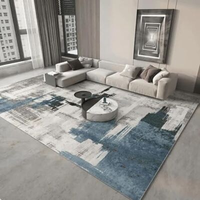 ART Wohnzimmer Teppich 60x180 cm Blau Weiss Abstrakt Design Mode Gestreift Teppiche für Wohnzimmer Schlafzimmer Esszimmer Flur Teppich Rechteckig Waschmaschinenfest ART Wohnzimmer Teppich 60x180 cm Blau Weiss Abstrakt Design Mode Gestreift Teppiche für Wohnzimmer Schlafzimmer Esszimmer Flur Teppich Rechteckig Waschmaschinenfest