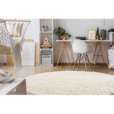 RugsX Flokati Wolliger Kreis 110cm - Teppich RugsX Flokati Wolliger Kreis 110cm - Teppich