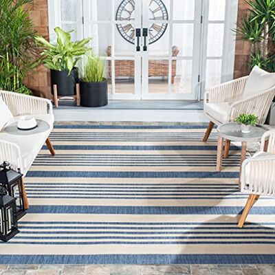 Safavieh - Courtyard - Beige/Blau - 80x150 cm Rug Safavieh - Courtyard - Beige/Blau - 80x150 cm Rug