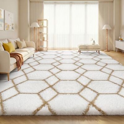 Treeboy Hochflor Teppich Beige Carpet Wohnzimmer 160x230 Große Waschbar Anti-Rutsch Extra Große Teppiche Schlafzimmer Flauschige Moderne Teppiche Matte Teppichen für Schlafzimmer Kinderzimmer Treeboy Hochflor Teppich Beige Carpet Wohnzimmer 160x230 Große Waschbar Anti-Rutsch Extra Große Teppiche Schlafzimmer Flauschige Moderne Teppiche Matte Teppichen für Schlafzimmer Kinderzimmer