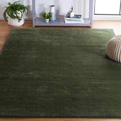 Safavieh Zeitgenössische Teppich für Wohnzimmer, Esszimmer, Schlafzimmer Revive Collection, Kurzer Flor, Grün, 200 x 200 cm Safavieh Zeitgenössische Teppich für Wohnzimmer, Esszimmer, Schlafzimmer Revive Collection, Kurzer Flor, Grün, 200 x 200 cm
