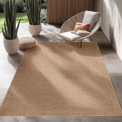 SIMPEX In & Outdoor Läufer Teppich 80x250 cm Schmaler Wetterfester Teppich in Natur Jute-Optik Ideal als Küchenläufer, Flurteppich oder Balkonteppich SIMPEX In & Outdoor Läufer Teppich 80x250 cm Schmaler Wetterfester Teppich in Natur Jute-Optik Ideal als Küchenläufer, Flurteppich oder Balkonteppich