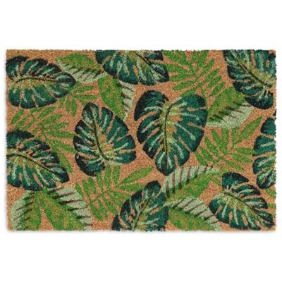 Relaxdays Kokos-Fußmatte - Monstera-Blätter - 40x60 cm - Rutschfest - Innen/Außen Relaxdays Kokos-Fußmatte - Monstera-Blätter - 40x60 cm - Rutschfest - Innen/Außen