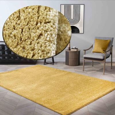 VIMODA Teppich kurzflor Einfarbig Super Qualität Ultra Soft für Wohnzimmer, Kinderzimmer, Schlafzimmer Läufer, Farbe:Gelb, Maße:80x150 cm VIMODA Teppich kurzflor Einfarbig Super Qualität Ultra Soft für Wohnzimmer, Kinderzimmer, Schlafzimmer Läufer, Farbe:Gelb, Maße:80x150 cm