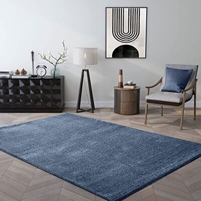 VIMODA Teppich kurzflor Einfarbig Super Qualität Ultra Soft für Wohnzimmer, Kinderzimmer, Schlafzimmer Läufer, Farbe:Blau, Maße:200x290 cm VIMODA Teppich kurzflor Einfarbig Super Qualität Ultra Soft für Wohnzimmer, Kinderzimmer, Schlafzimmer Läufer, Farbe:Blau, Maße:200x290 cm