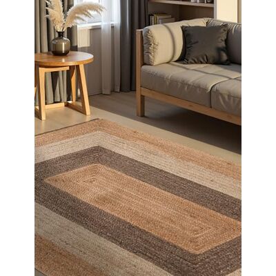Hanse Home Juno Fusion Juteteppich Natur Wohnzimmerteppich, 100% Jute, Handgewebt, Robust & Pflegeleicht, Modern, Boho Natürlicher Teppich für Wohnzimmer, Schlafzimmer Natur Gold Multi, 200x300cm Hanse Home Juno Fusion Juteteppich Natur Wohnzimmerteppich, 100% Jute, Handgewebt, Robust & Pflegeleicht, Modern, Boho Natürlicher Teppich für Wohnzimmer, Schlafzimmer Natur Gold Multi, 200x300cm
