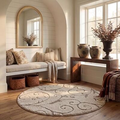 Safavieh Creme 120x120cm Tropischer Teppich - Teppich Safavieh Creme 120x120cm Tropischer Teppich - Teppich
