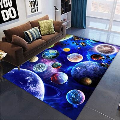 Sticker Superb. Galaxy Starry Wohnzimmer Teppich Großer Planet Kinderzimmerteppich Earth Star Area Teppich Kinderzimmer Teppich Gaming Zone Rutschfeste Bodenmatte Korridor Küche Fußmatte (100 x 150 cm, Farbe 4) Sticker Superb. Galaxy Starry Wohnzimmer Teppich Großer Planet Kinderzimmerteppich Earth Star Area Teppich Kinderzimmer Teppich Gaming Zone Rutschfeste Bodenmatte Korridor Küche Fußmatte (100 x 150 cm, Farbe 4)
