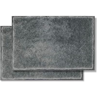Astra Rutschfeste Schmutzfangmatte innen weich Anthrazit 90 x 150 cm 2er Set Pflegeleichte Sauberlaufmatte Eingang Fussmatte rutschfest Läufer Flur waschbar per Hand Türmatte PVC frei Fußmatte indoor Astra Rutschfeste Schmutzfangmatte innen weich Anthrazit 90 x 150 cm 2er Set Pflegeleichte Sauberlaufmatte Eingang Fussmatte rutschfest Läufer Flur waschbar per Hand Türmatte PVC frei Fußmatte indoor