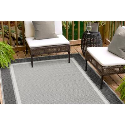 andiamo In- und Outdoor Teppich Arizona Pflegeleichter Balkon Teppich Outdoorteppich, Küchenteppich Größe: 60 x 110 cm, Farbe: Anthrazit andiamo In- und Outdoor Teppich Arizona Pflegeleichter Balkon Teppich Outdoorteppich, Küchenteppich Größe: 60 x 110 cm, Farbe: Anthrazit