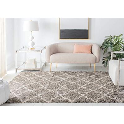 Safavieh Grauer und Elfenbein Hudson Shag Teppich - Teppich Safavieh Grauer und Elfenbein Hudson Shag Teppich - Teppich