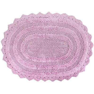 DII Crochet Collection Wende-Badematte, klein, oval, 43 x 61 cm, Malvenfarbig. DII Crochet Collection Wende-Badematte, klein, oval, 43 x 61 cm, Malvenfarbig.